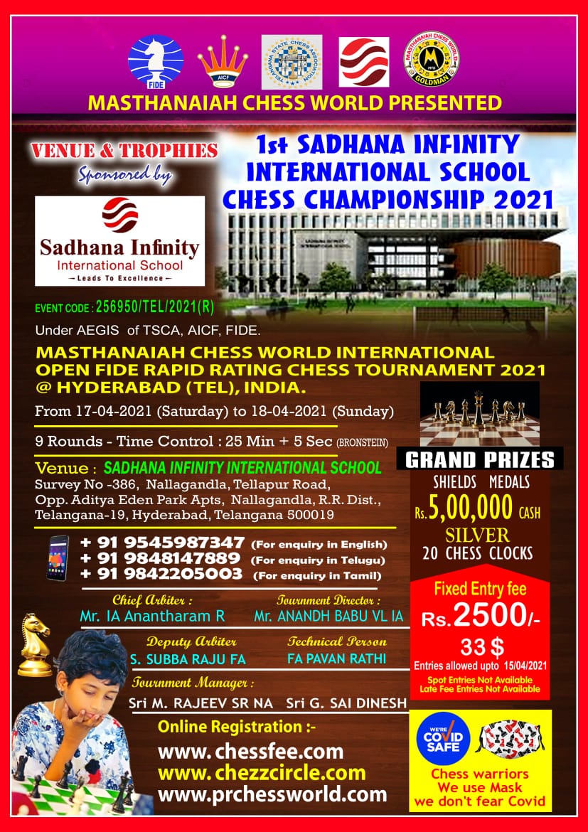 All India Fide Rapid Rating Chess Tournament at Hyderabad from